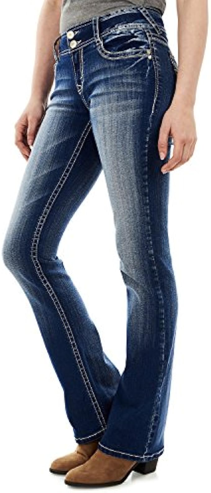 WallFlower Women&#039;s Instastretch Bling Luscious Curvy Bootcut Jeans
