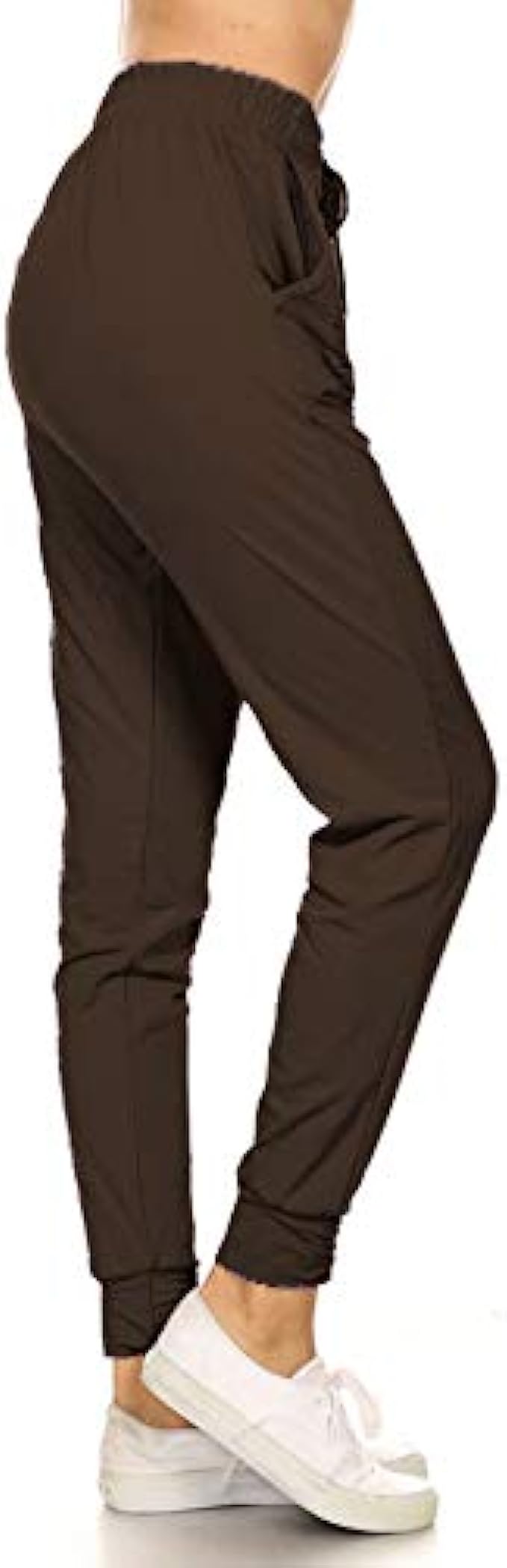 Leggings Depot Women&#039;s Printed Solid Activewear Jogger Track Cuff Sweatpants