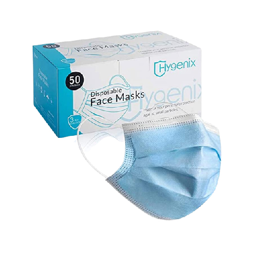 Hygenix-3ply-Disposable-Face-Masks-PFE-99%-Filter-Quality-&quot;Tested-by-a-US-lab&quot;-(Pack-of-50-Pcs)