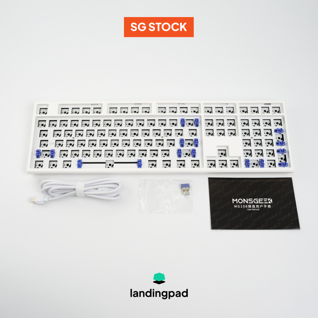[✅-SG-INSTOCK]-Akko-Monsgeek-MG108W-100%-Size-Wireless-2.4G----Wired-Hotswap-Mechanical-Keyboard-DIY-KITMac-&amp;-Windows