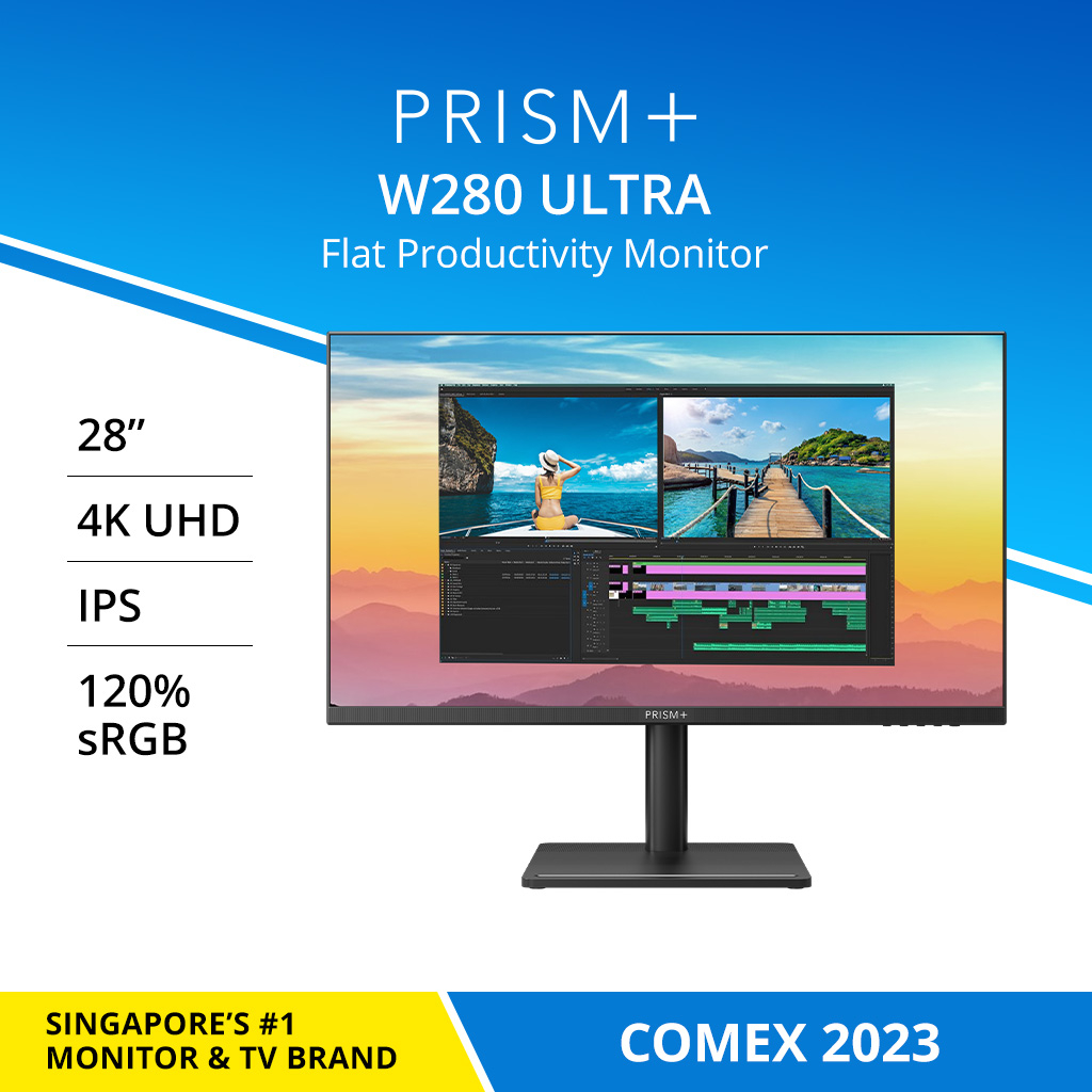 PRISM+-W280-Ultra-28-4K-[3840-x-2160]-IPS-120%-sRGB-Professional-Productivity-Monitor