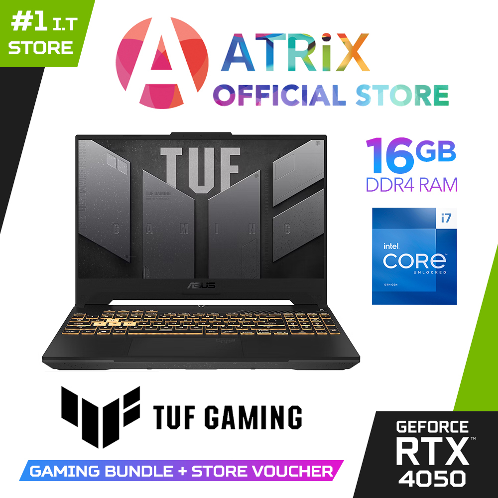 【Same Day Delivery】ASUS TUF F15 FX507VU4-LP034W | 15.6&quot; FHD | i7-13700H | RTX4050 | 16GB RAM | 1TB SSD | Win