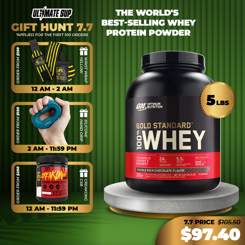 Optimum-Nutrition-Gold-Standard-100%-Whey-Protein-Powder-2lbs-(907g-)----5-lbs-(2.27-kg)----10-lbs-(4.54-kg)