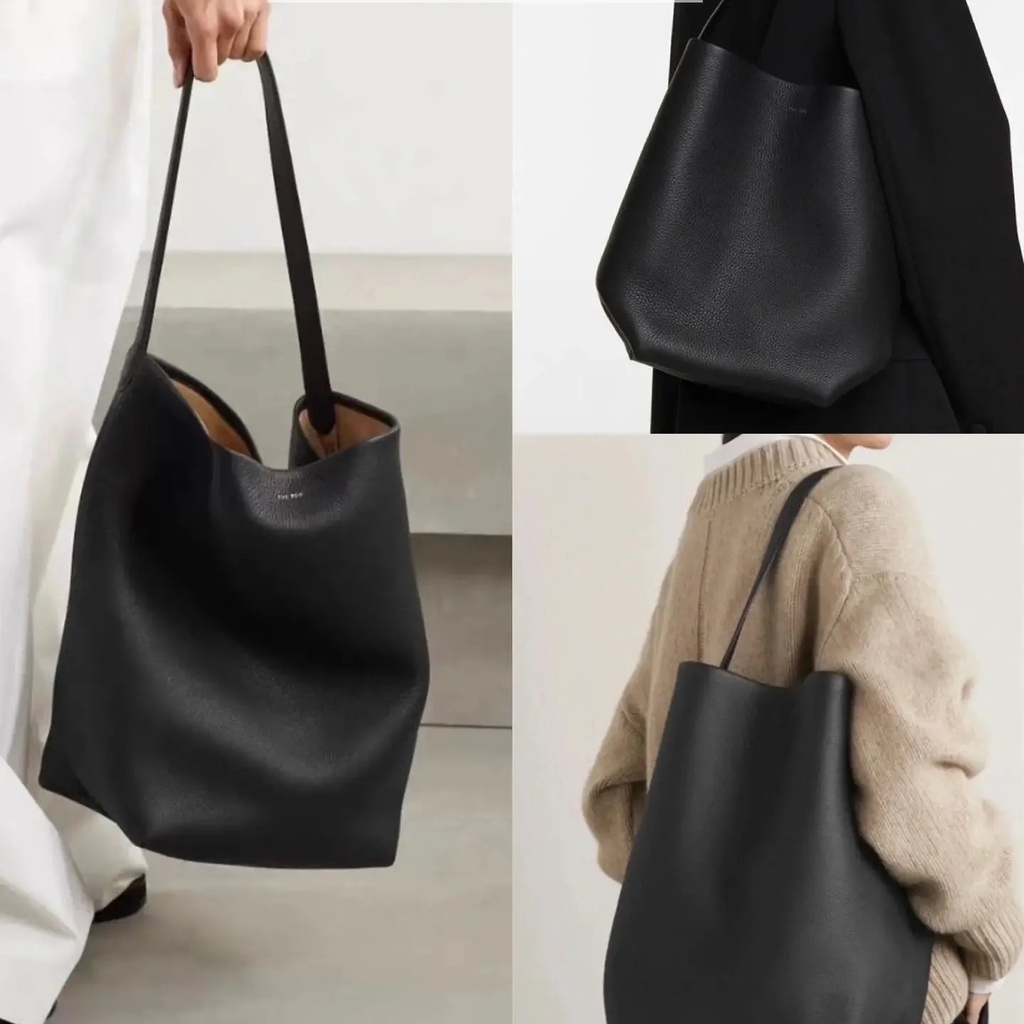 The Row Classic Tote Bags Top Layer Cowhide Leather large Capacity Shoulder Bags For Women Handbag Bucket Tote Bags