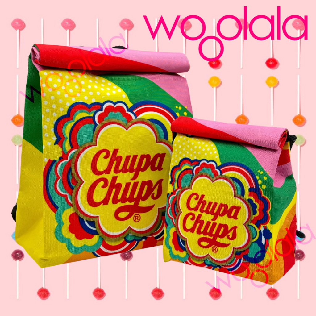 Quirky-Cheeky-Chupa-Chups-Backpack-and-Sling-Crossbody-Bag-for-Man-WomanKids---Water-Resistant-100%-Recycled-Polyester