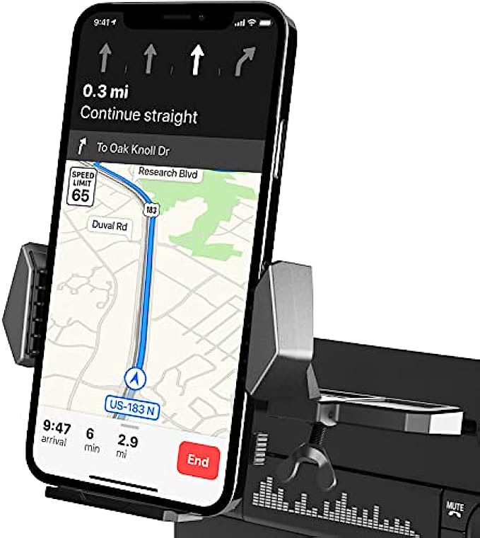 Sturdy CD Slot Phone Mount with One Hand Operation Design, APPS2Car Hands-Free Car Phone Holder Universally Compatible with All iPhone &amp; Android Cell Phones, for Smartphone Mobile