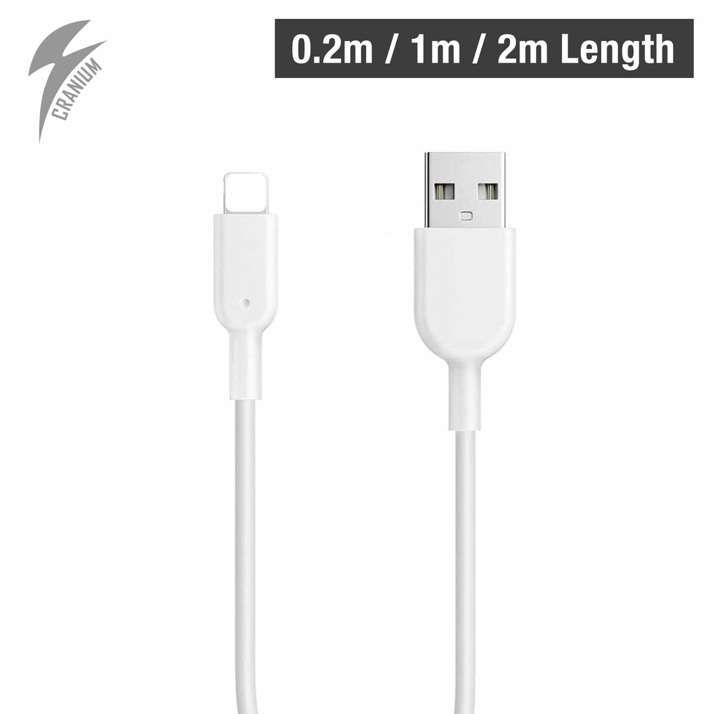 [SHIP FROM SG] 0.2m/1m/2m 2.4A Fast Charge compatible with IP IPd Charging Cable Data Transfer